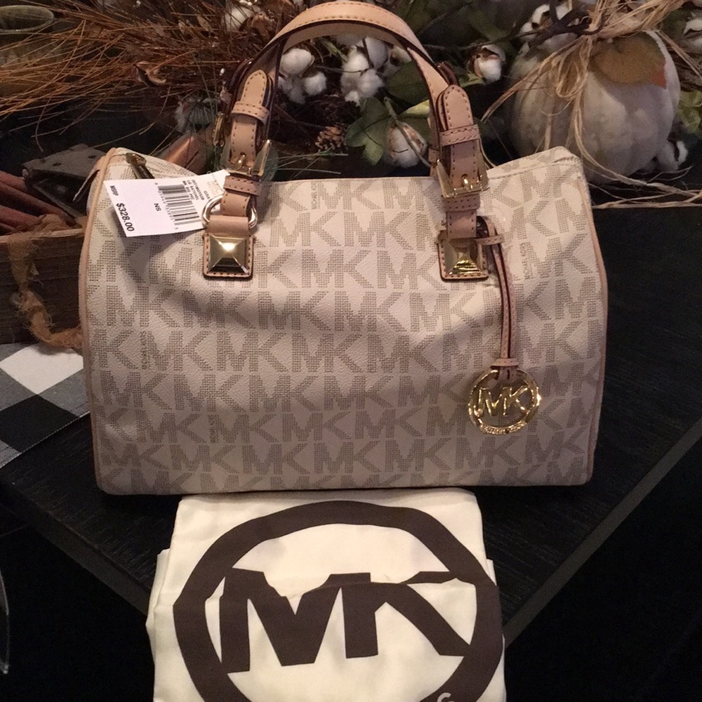 NTW MICHAEL Michael Kors Lg Satchel Grayson.